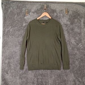 Banana Republic Men's Forest Green Crewneck Sweater Crew Neck Merino Fine Wool L